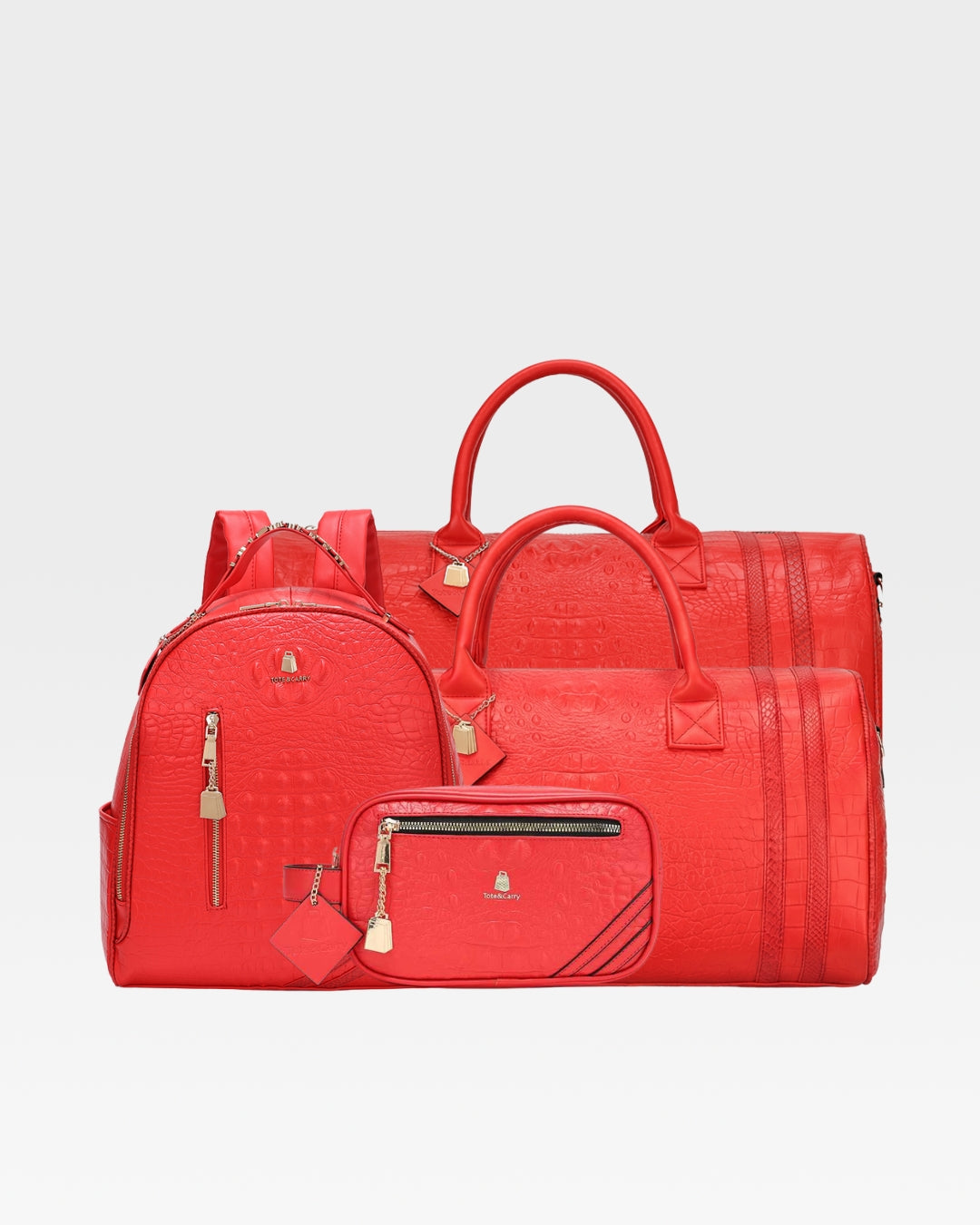 Classic Overnight Travel Set in Red