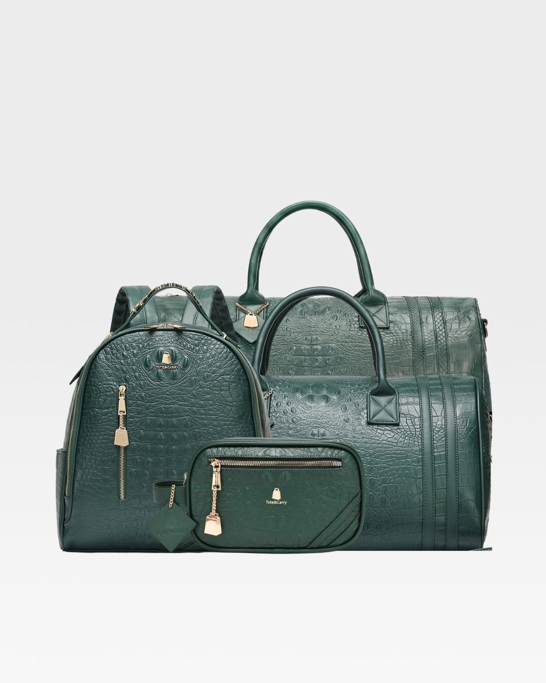 Classic Overnight 3-Piece Travel Set in Emerald Green