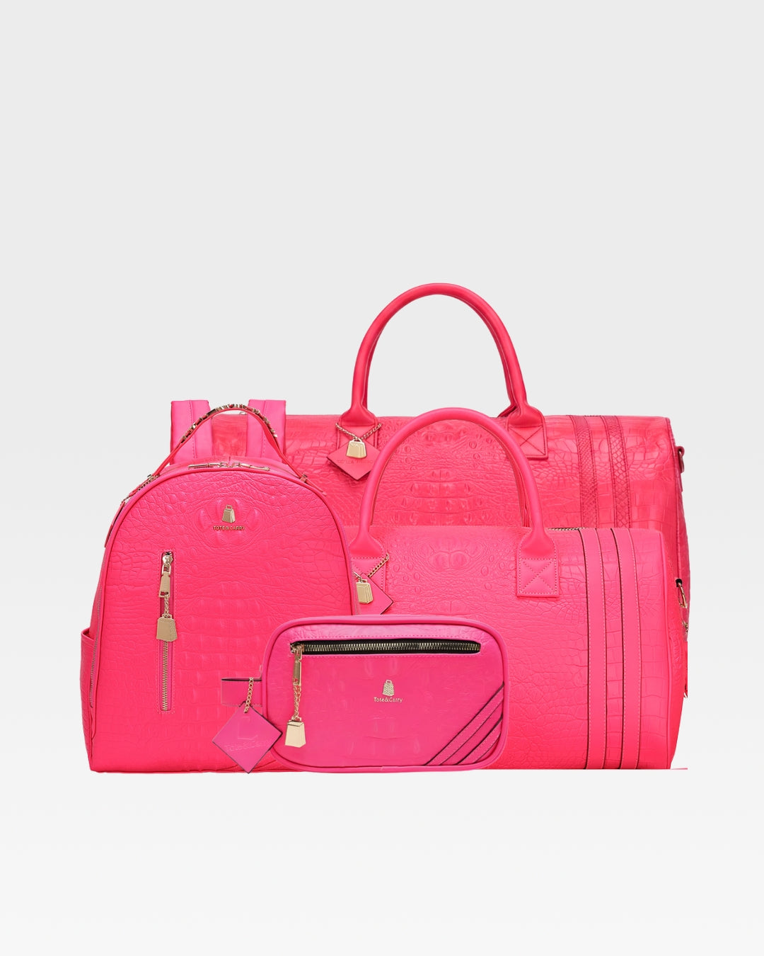 Classic Overnight 3-Piece Travel Set in Neon Pink