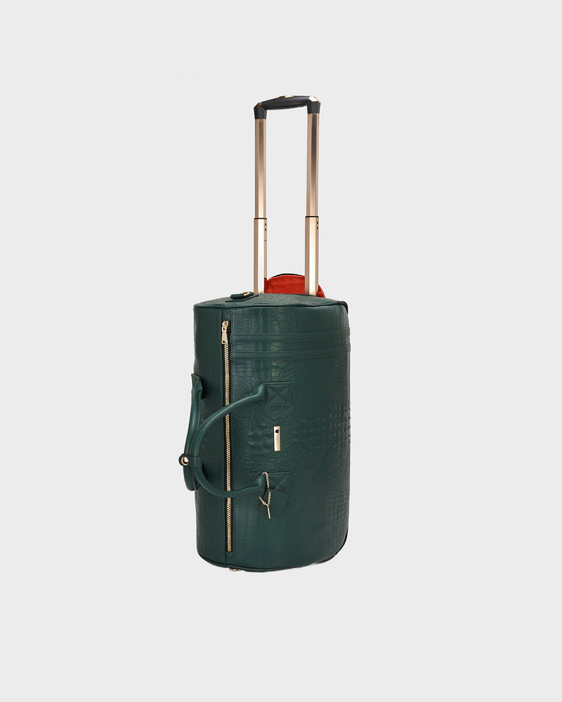 Classic Traveler Rolling Duffle in Emerald Green