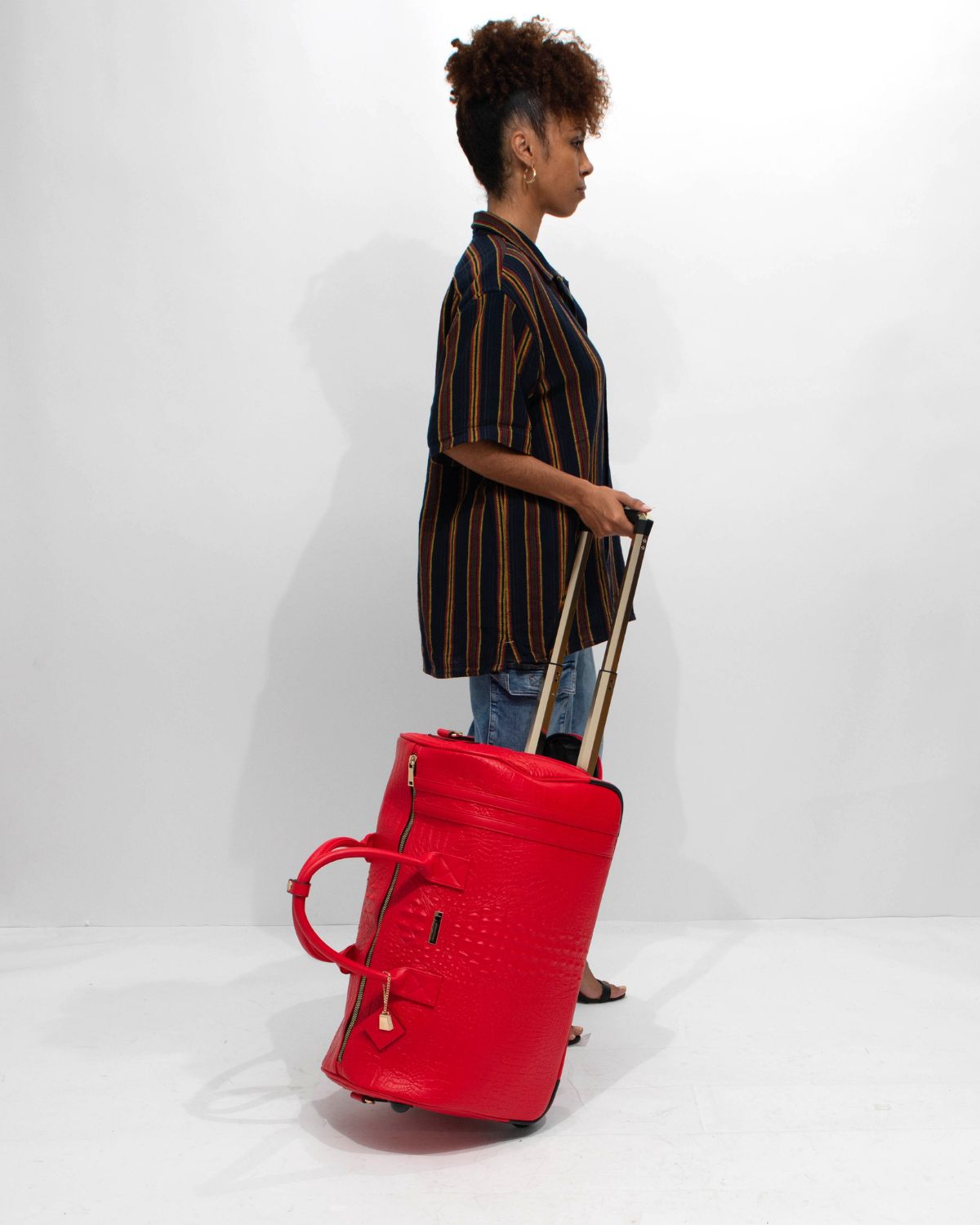 Apollo 2 Rolling Duffle Bag in Red