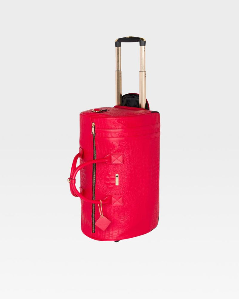 Classic Traveler Rolling Duffle in Red
