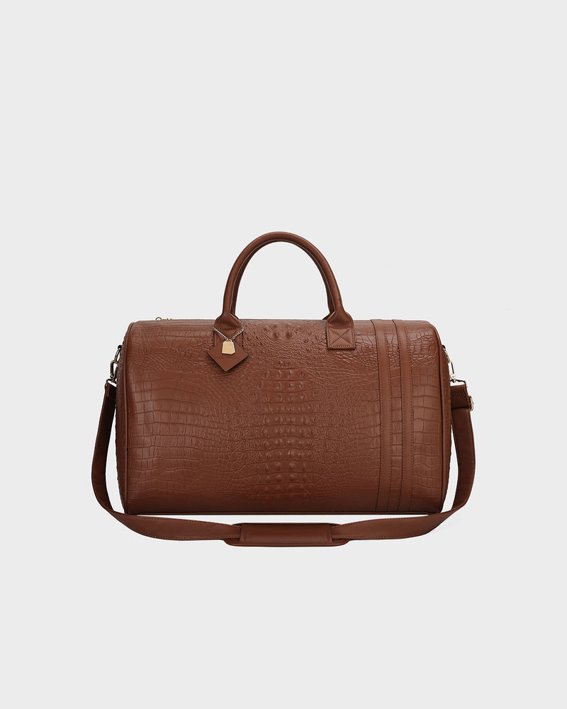 Classic Weekender Duffle Bag in Caramel
