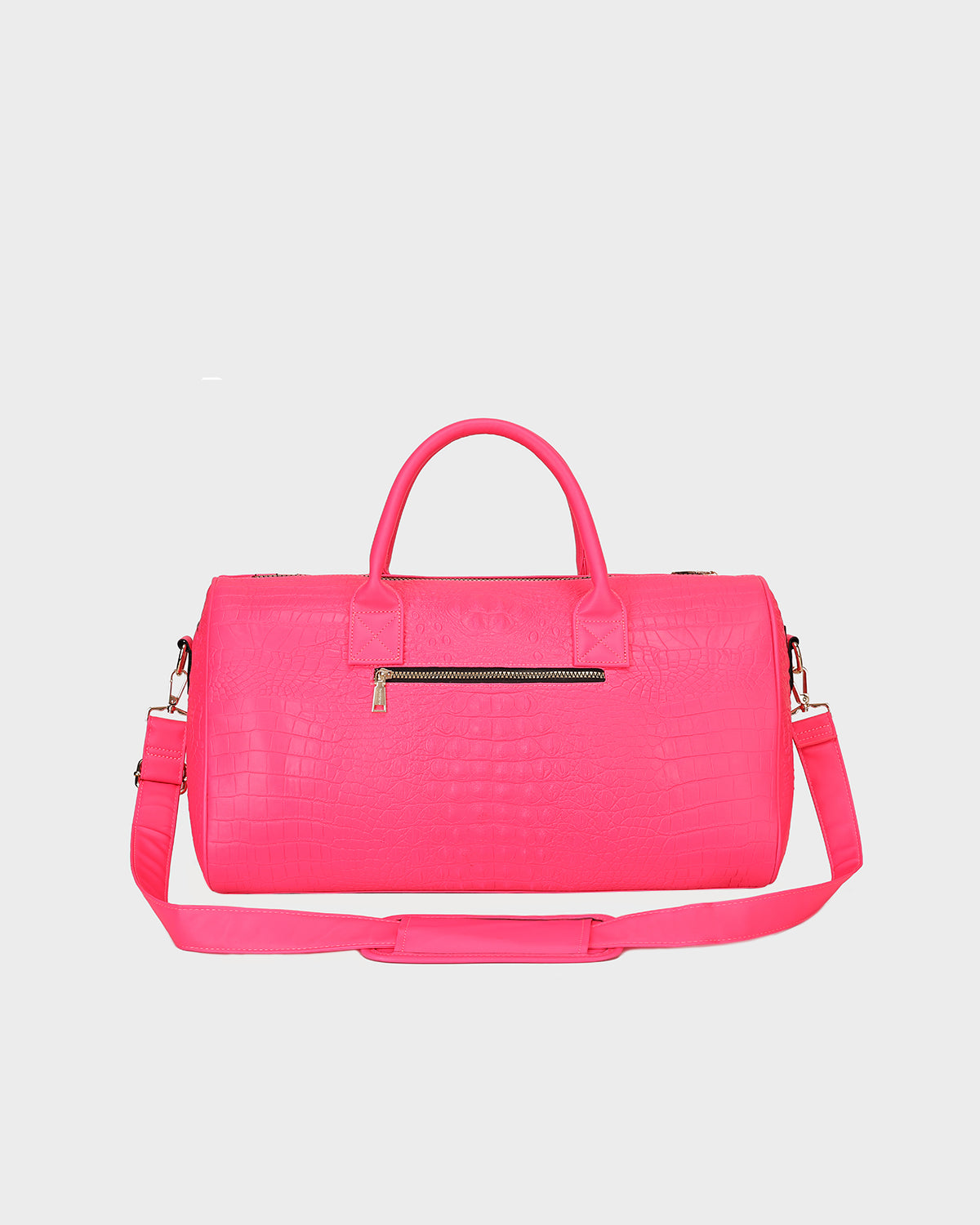 Classic Weekender Duffle Bag in Neon Pink