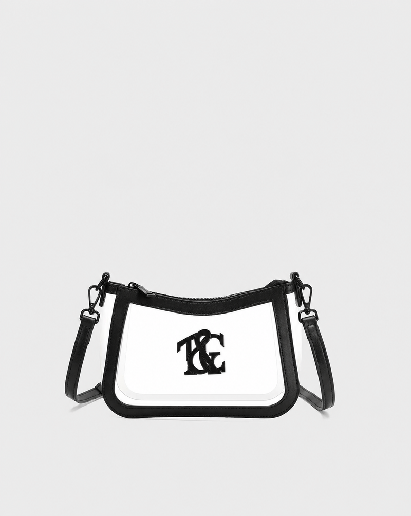 Clearview Shoulder Bag in Clear & Black