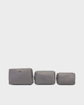Cloud Toiletry Bag Set in Platinum Silver