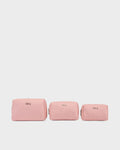 Cloud Toiletry Bag Set in Rose Pink