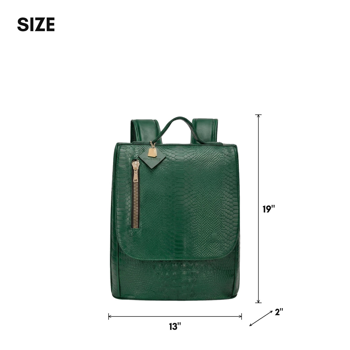 Classic Weekender Backpack in Emerald Green - size, 19 x 13 x 2 inches