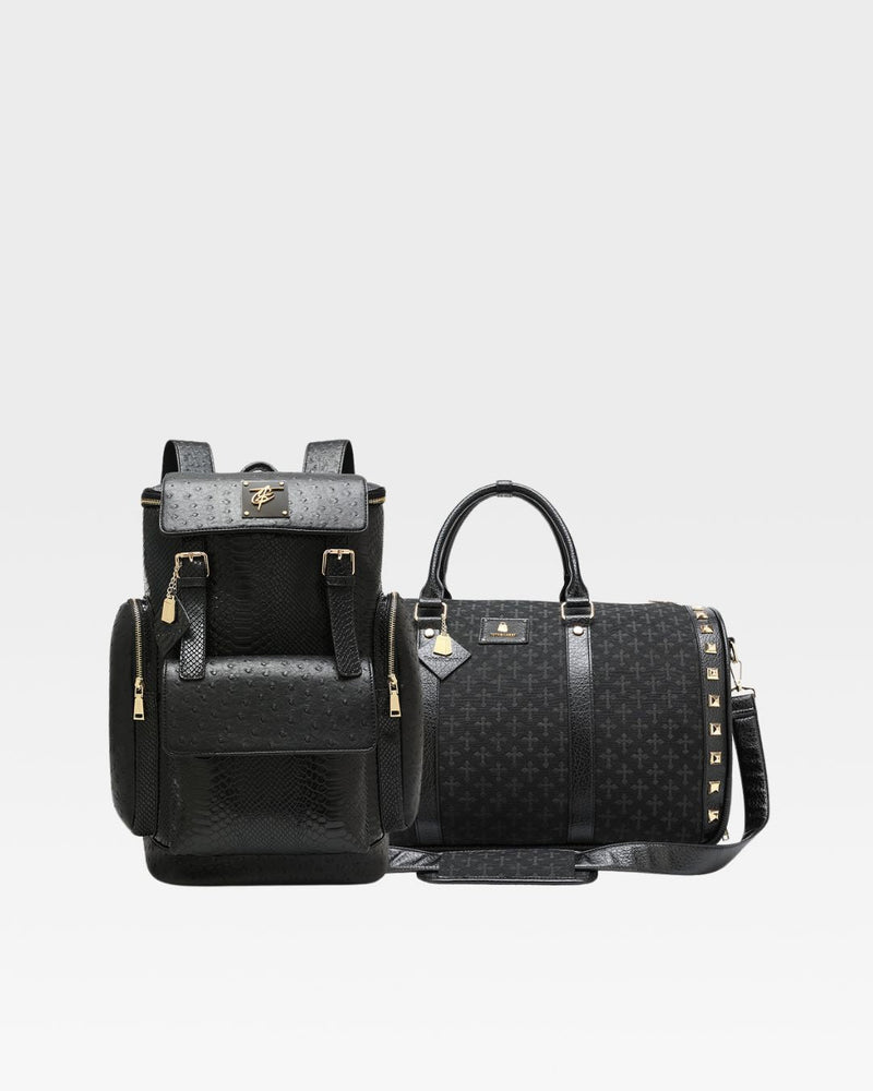 Cross Rolling Travel Set in Black