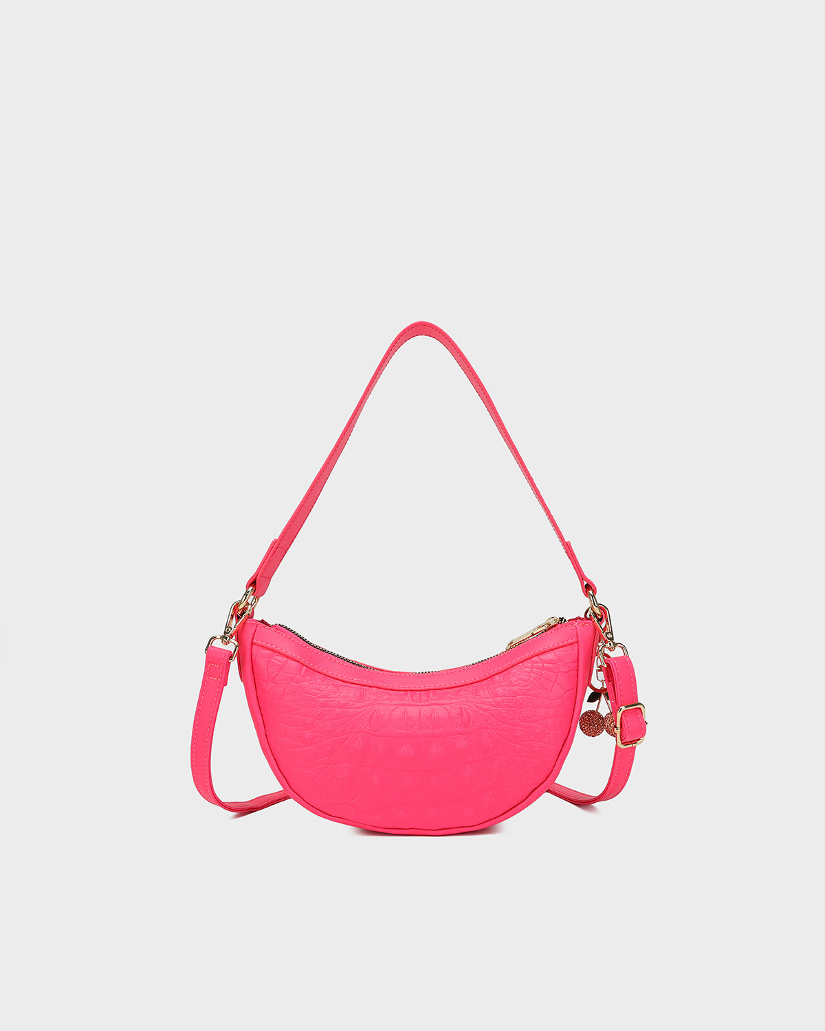 Cutie Shoulder Purse in Neon Pink