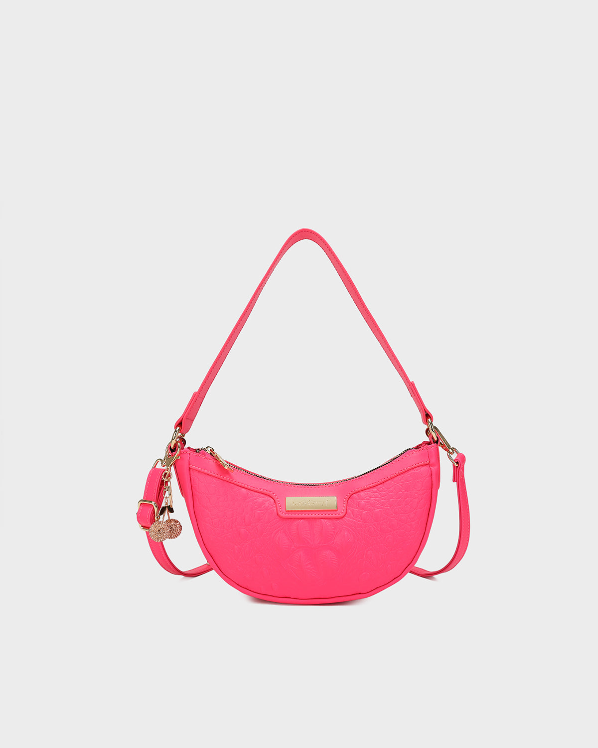 Cutie Shoulder Purse in Neon Pink