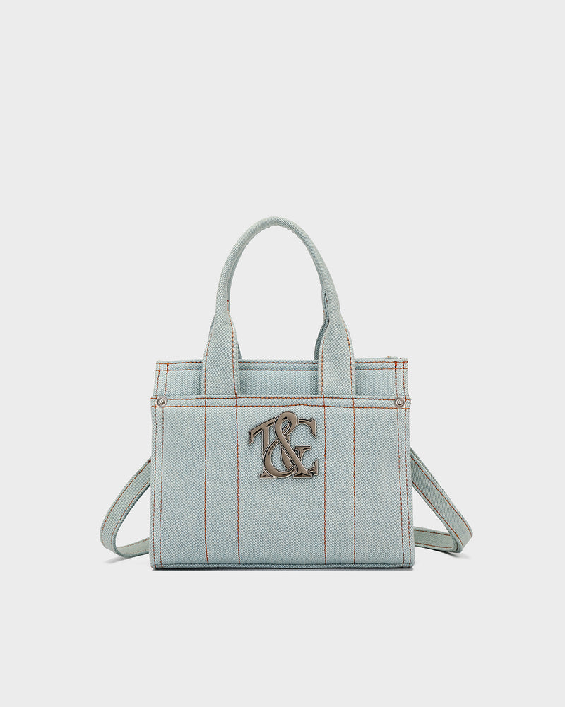 Denim City Mini Tote in Light Blue
