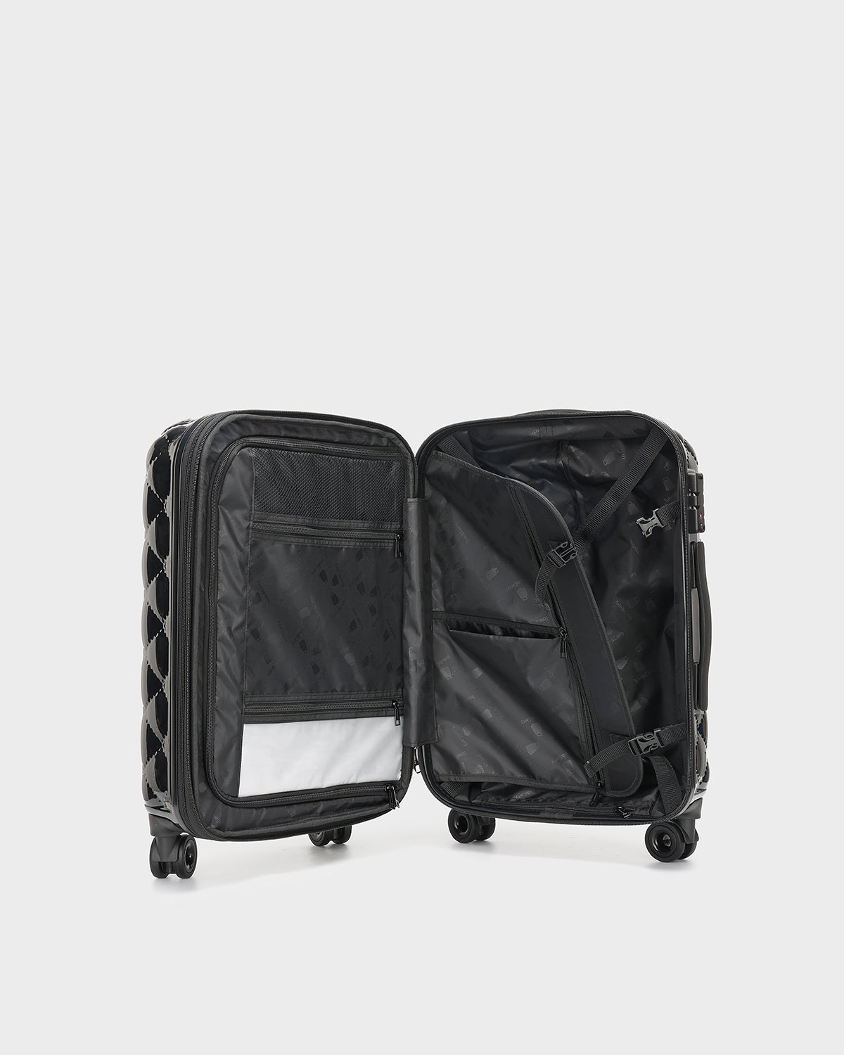 Diamond 3-Piece Luggage Set in Black