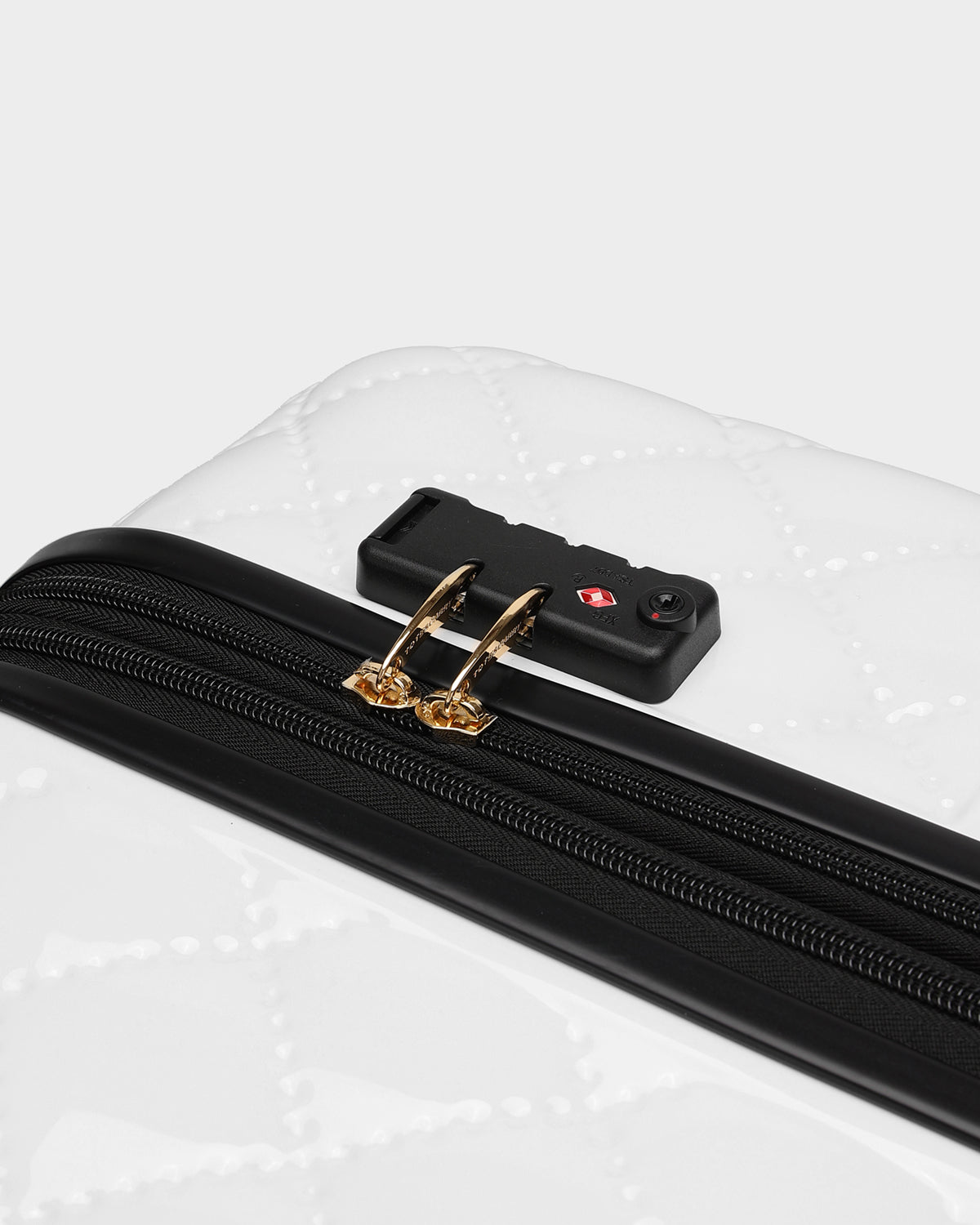 Diamond 3 Piece Luggage Set in White