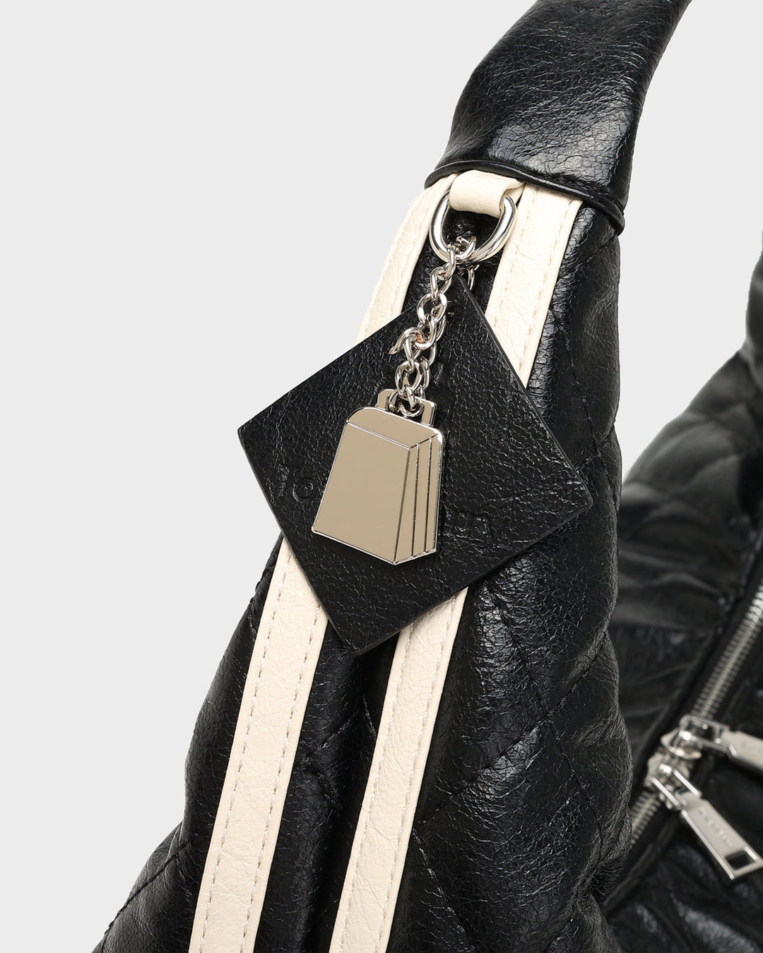 Diamond Stitch Quilted Chic Tote Bag in Black