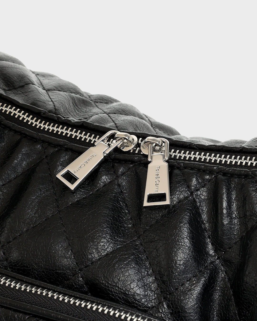 Diamond Stitch Quilted Chic Tote Bag in Black