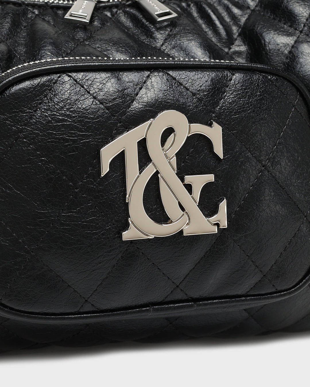 Diamond Stitch Quilted Chic Tote Bag in Black