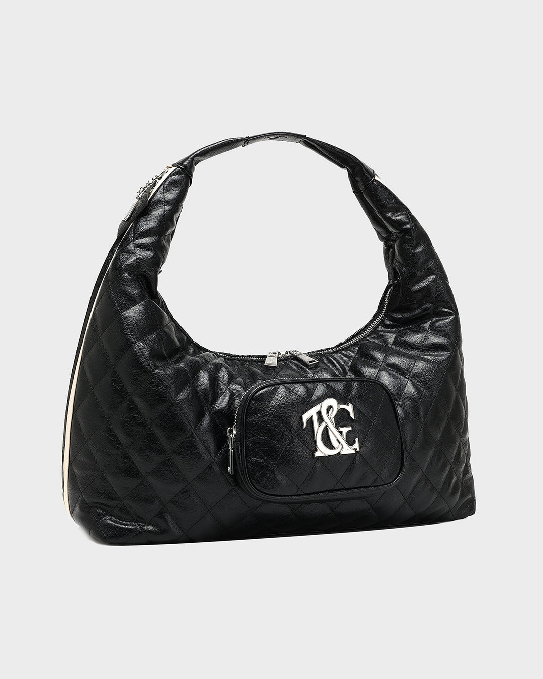 Diamond Stitch Quilted Chic Tote Bag in Black