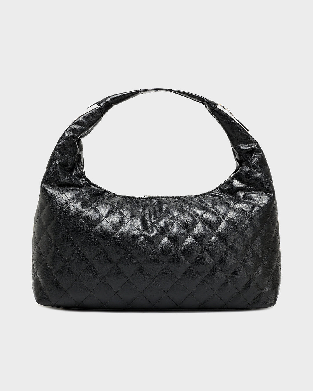 Diamond Stitch Quilted Chic Tote Bag in Black
