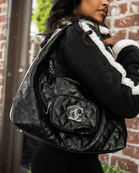 Diamond Chic Tote Bag in Black