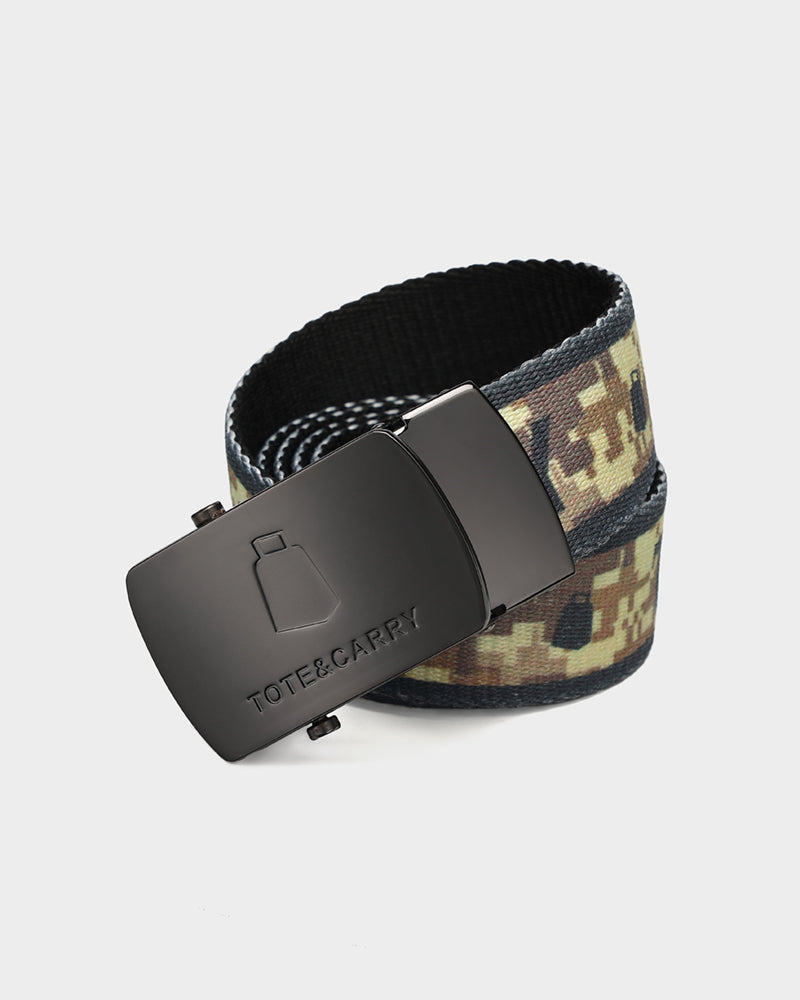 Digital Camouflage Belt in Tangerine