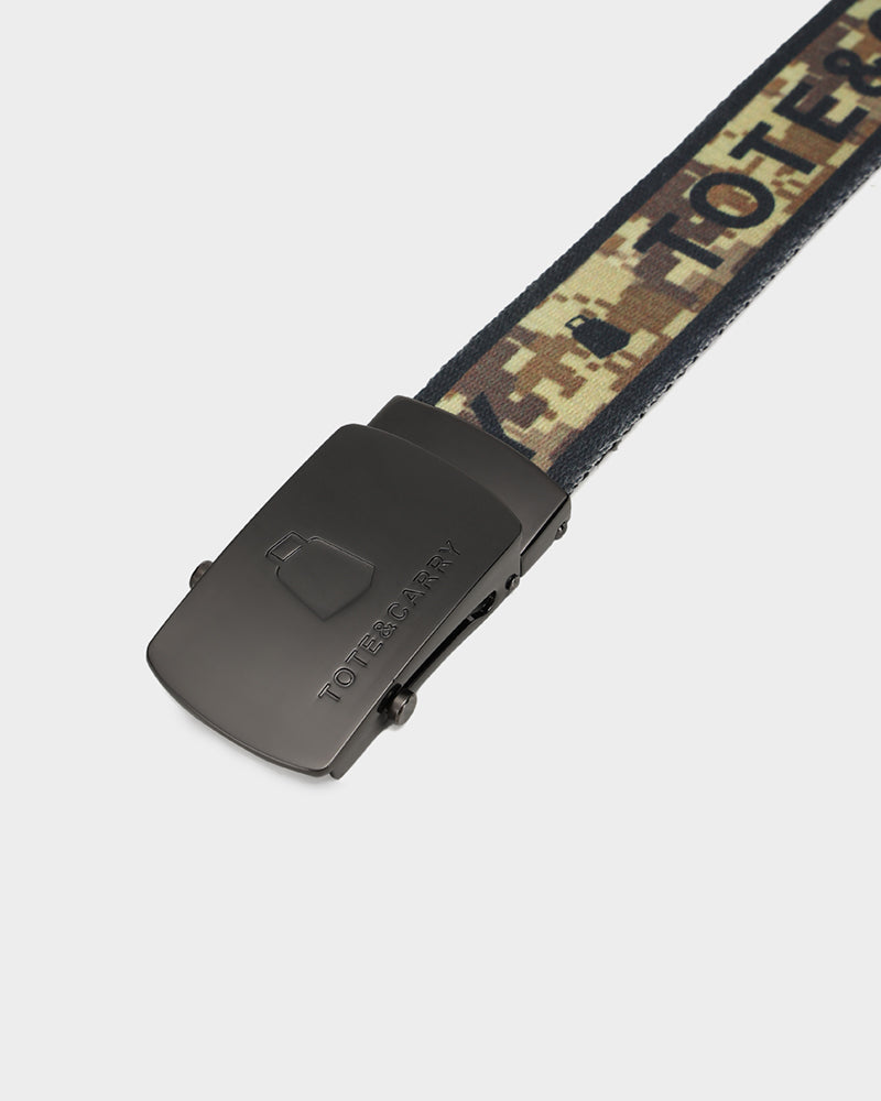 Digital Camouflage Belt in Tangerine