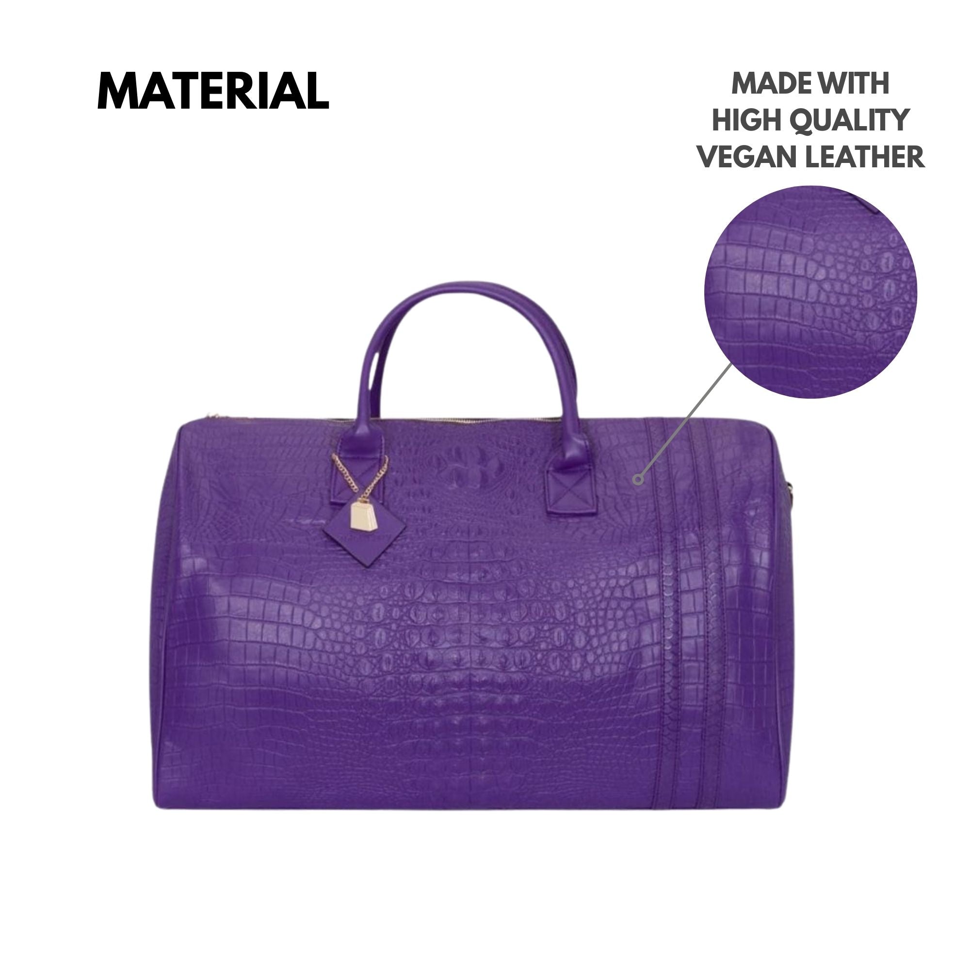 Classic Weekender Duffle Bag in Purple – Tote&Carry