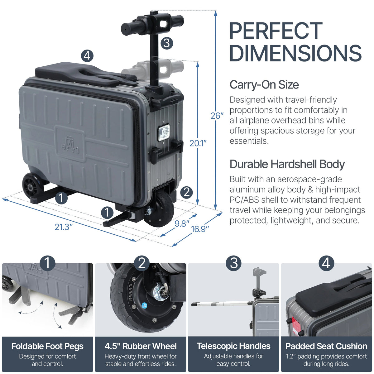 Elala Lite - The Lightweight Rideable Carry-On