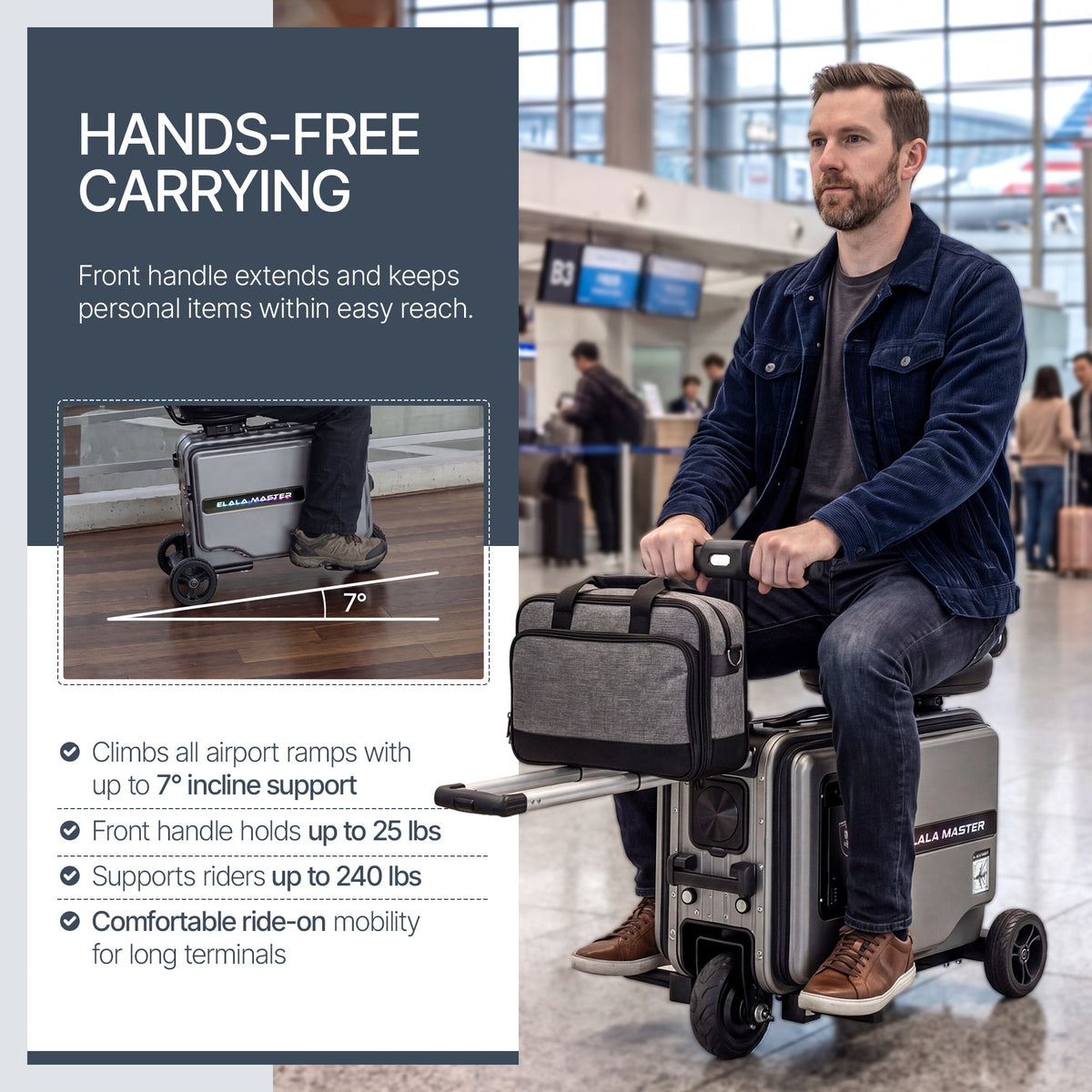 Elala Master - The Rideable Carry-On Built for Two