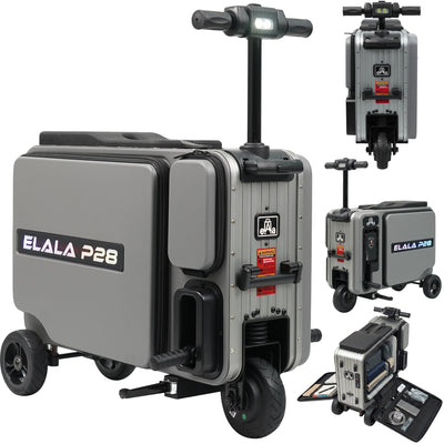 Elala P28 - The Rideable Checked Suitcase Built for Two