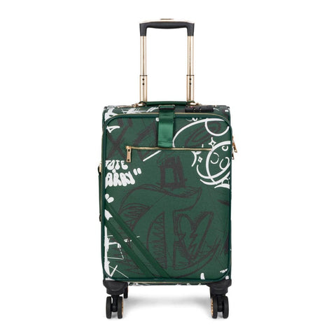 Emerald Green Graffiti Suitcase