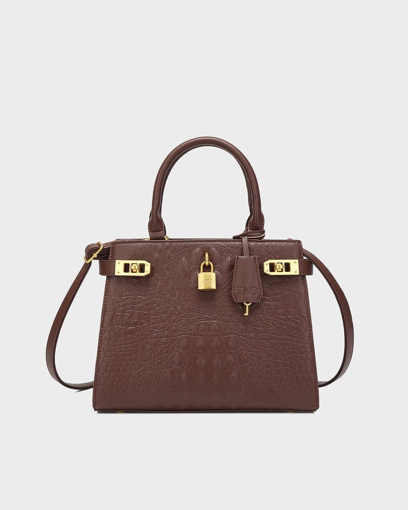 Empress Mini Tote Bag in Brown
