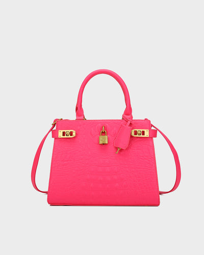 Empress Mini Tote Bag in Neon Pink