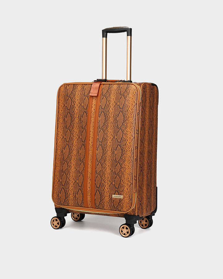 PY 2 Piece Suitcase Set in Brown