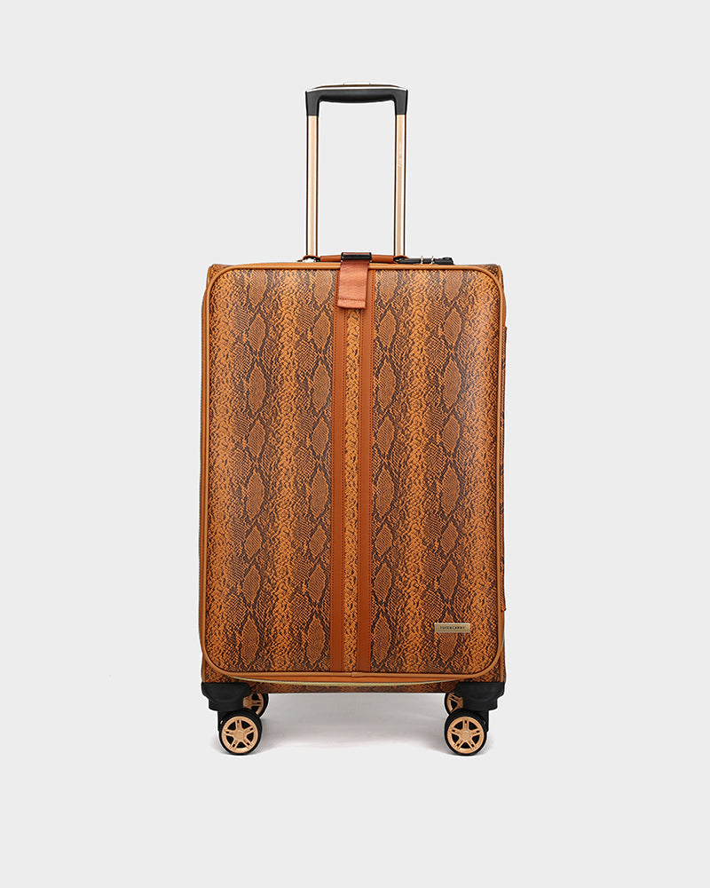 PY 2 Piece Suitcase Set in Brown