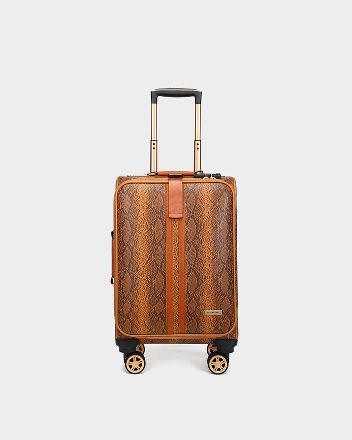 PY 2 Piece Suitcase Set in Brown
