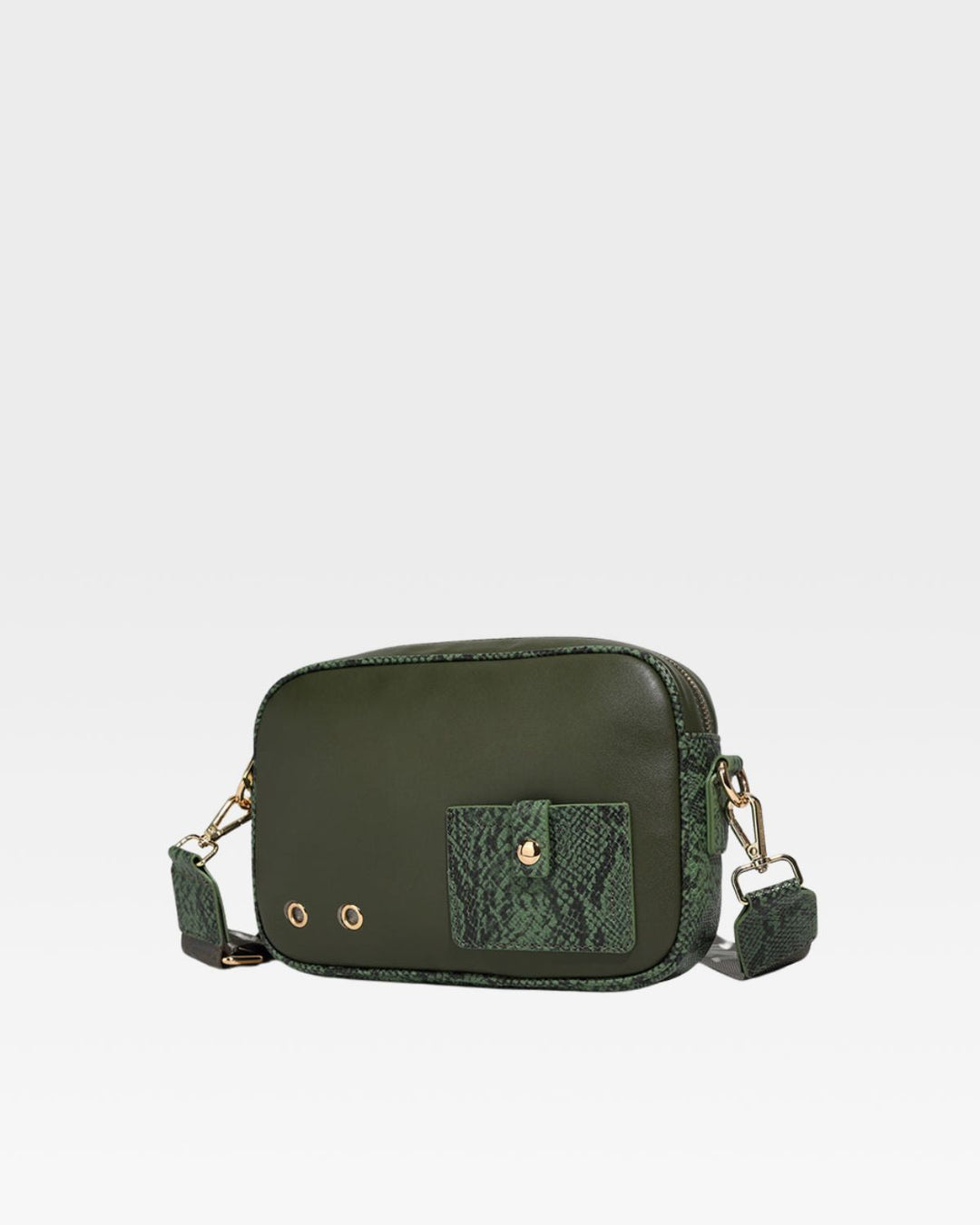 PY Crossbody Messenger Bag in Emerald Green
