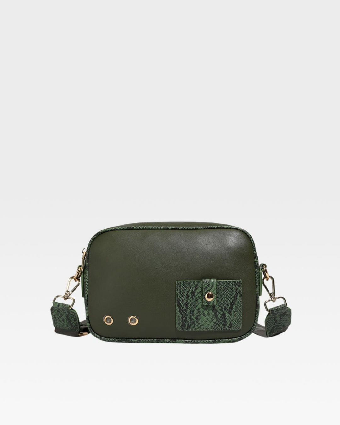 PY Crossbody Messenger Bag in Emerald Green