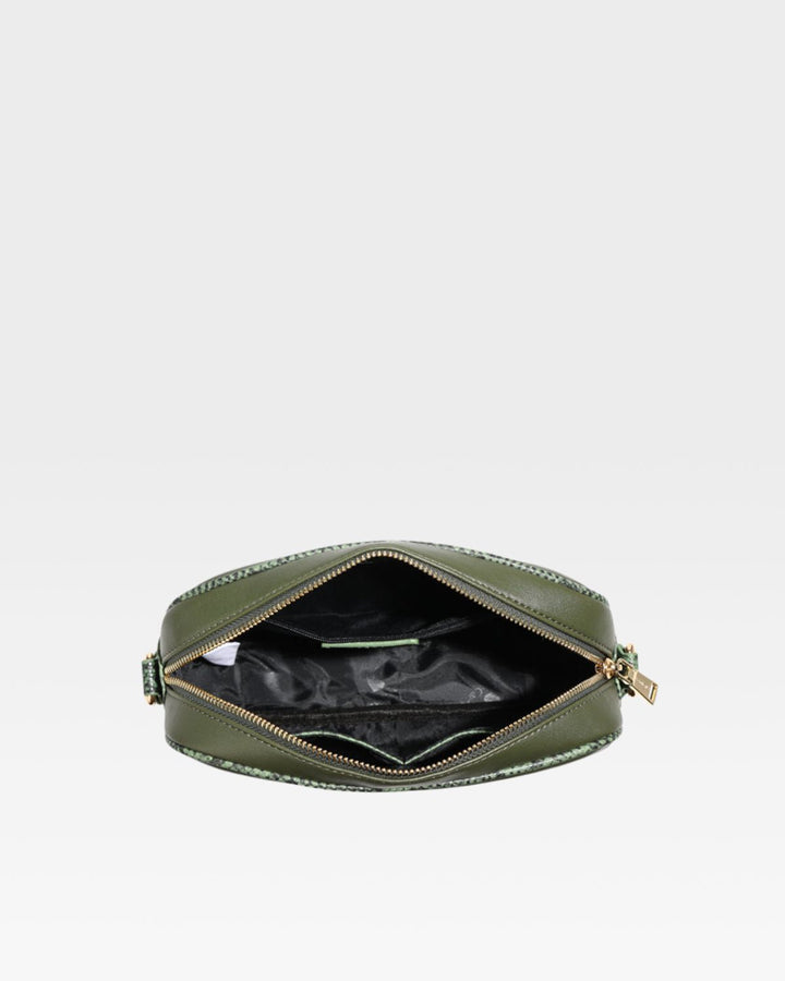 PY Crossbody Messenger Bag in Emerald Green