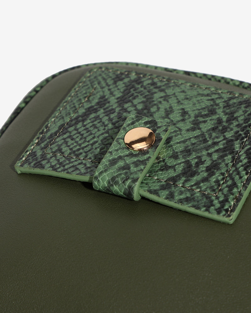 PY Crossbody Messenger Bag in Emerald Green