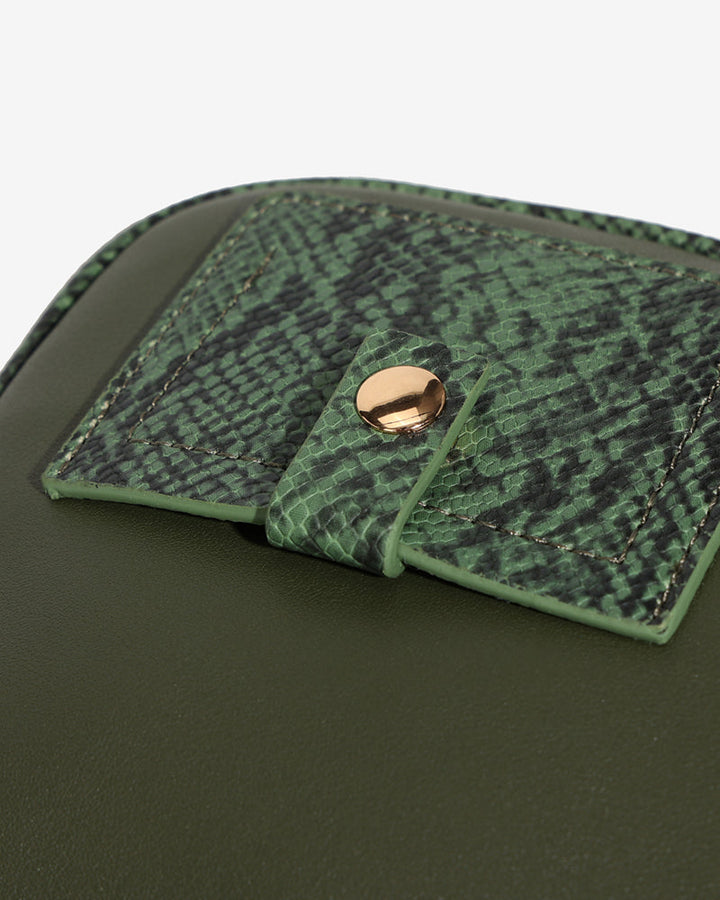 PY Crossbody Messenger Bag in Emerald Green