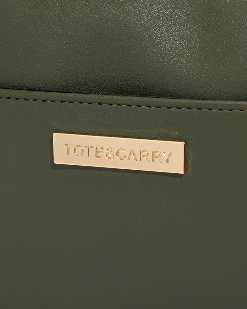 PY Crossbody Messenger Bag in Emerald Green