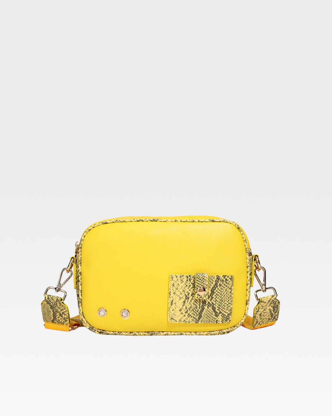 PY Crossbody Messenger Bag in Yellow