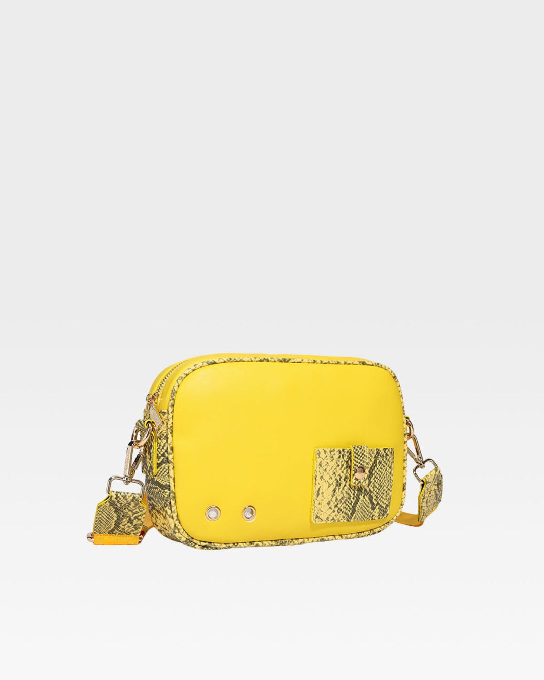 PY Crossbody Messenger Bag in Yellow