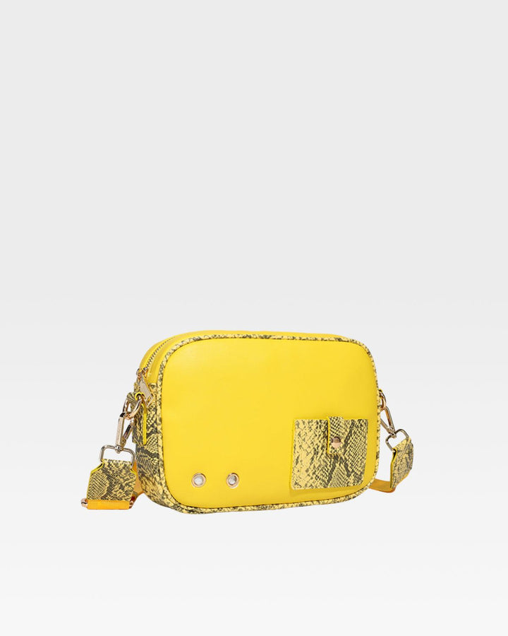 PY Crossbody Messenger Bag in Yellow