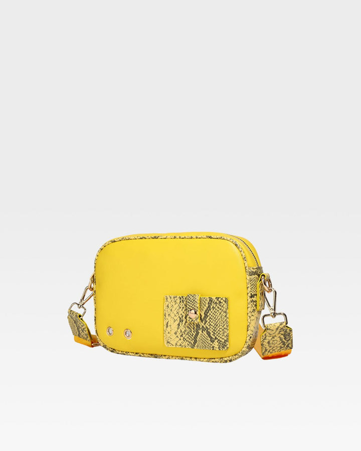 PY Crossbody Messenger Bag in Yellow