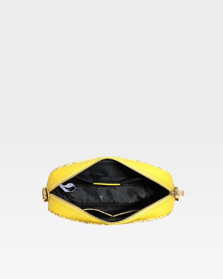 PY Crossbody Messenger Bag in Yellow