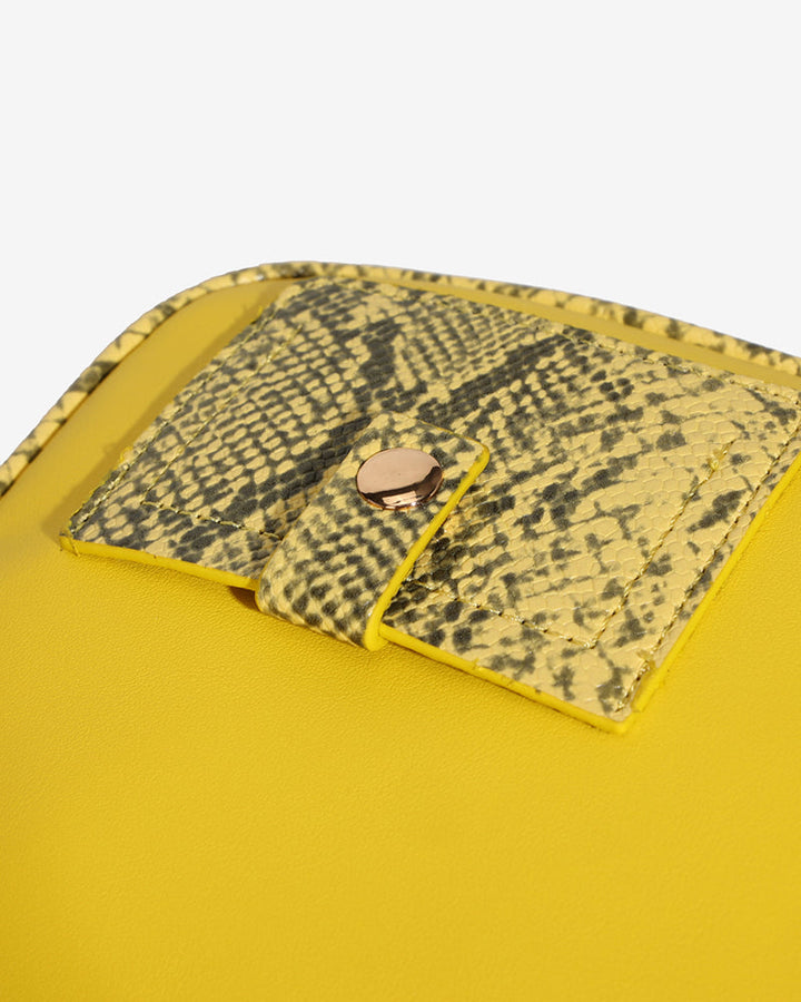 PY Crossbody Messenger Bag in Yellow