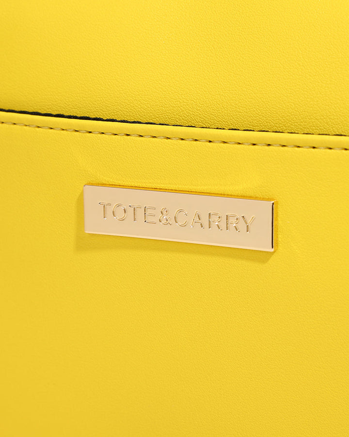PY Crossbody Messenger Bag in Yellow