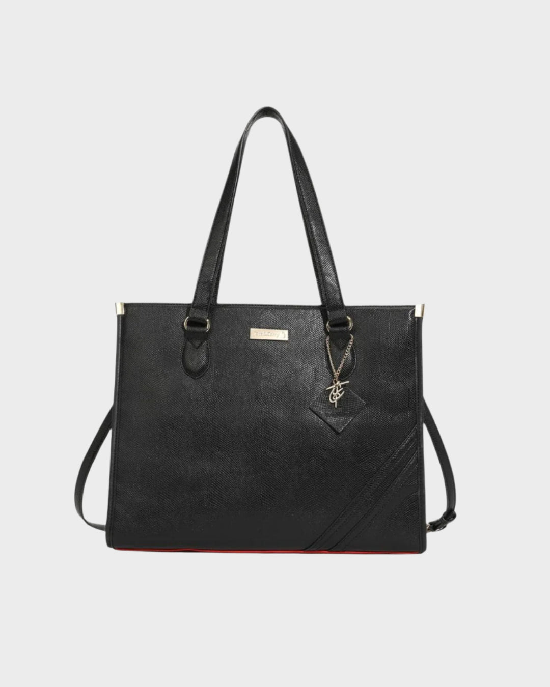 PY Tote Bag in Black Red Bottom